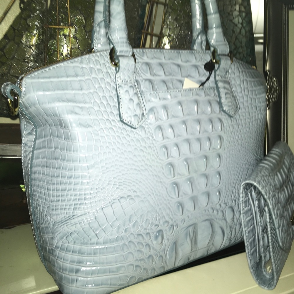 Brahmin Duxbury & Checkbook Wallet  ‘Sky Melbourne.’ NWT